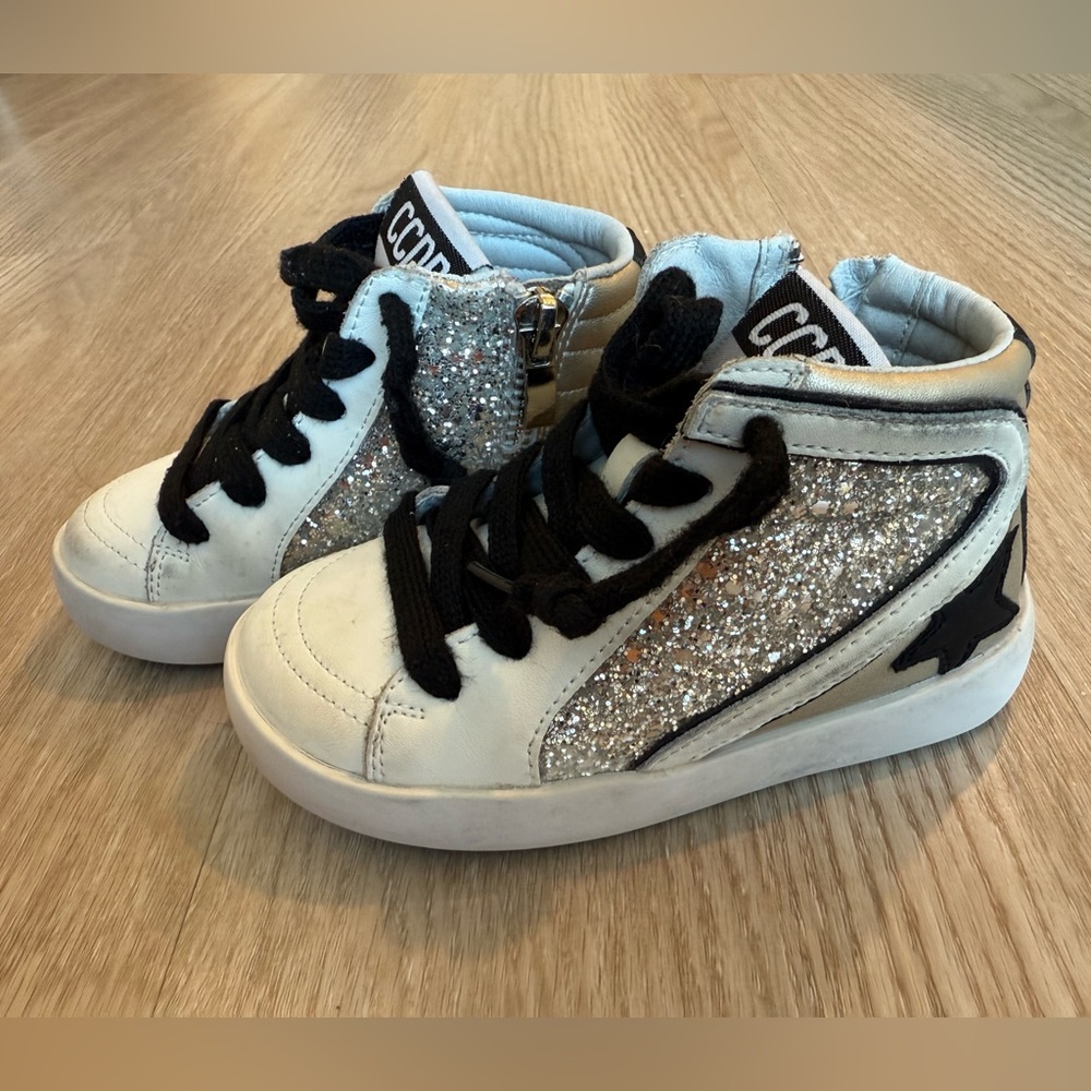 CCDB toddler zipper high top shoes sz 24 approx 8C